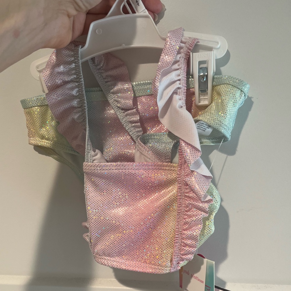 4T Toddler Girl Sparkly Mermaid Swim Suit NWT